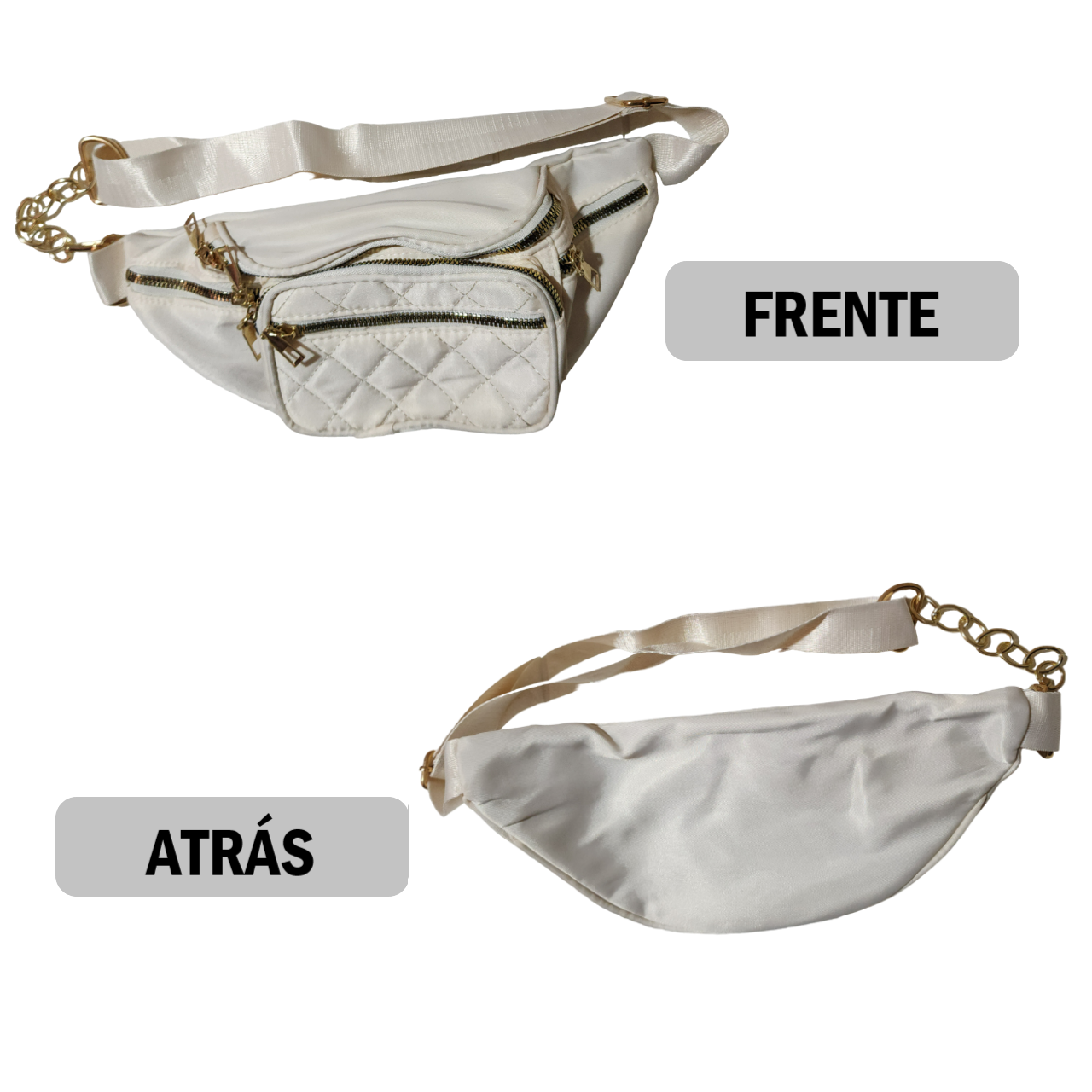 Canguro elegante de mujer con cierre colores