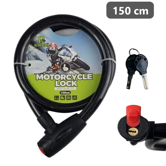 Cadena con llave 150cm grueso NEGRO