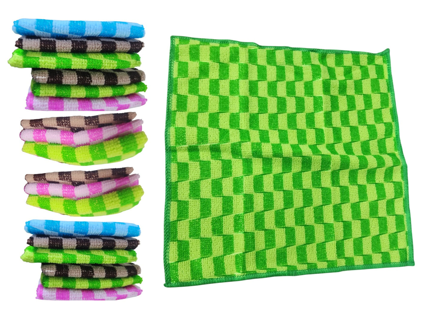 Paños de microfibra 30x30cm cuadros multicolor
