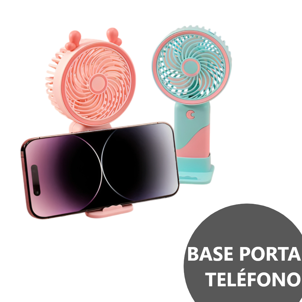 Potente Ventilador portátil 3 velocidades mini