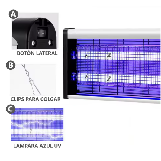 Lámpara Mata Mosquitos LED 12W Anti Insectos
