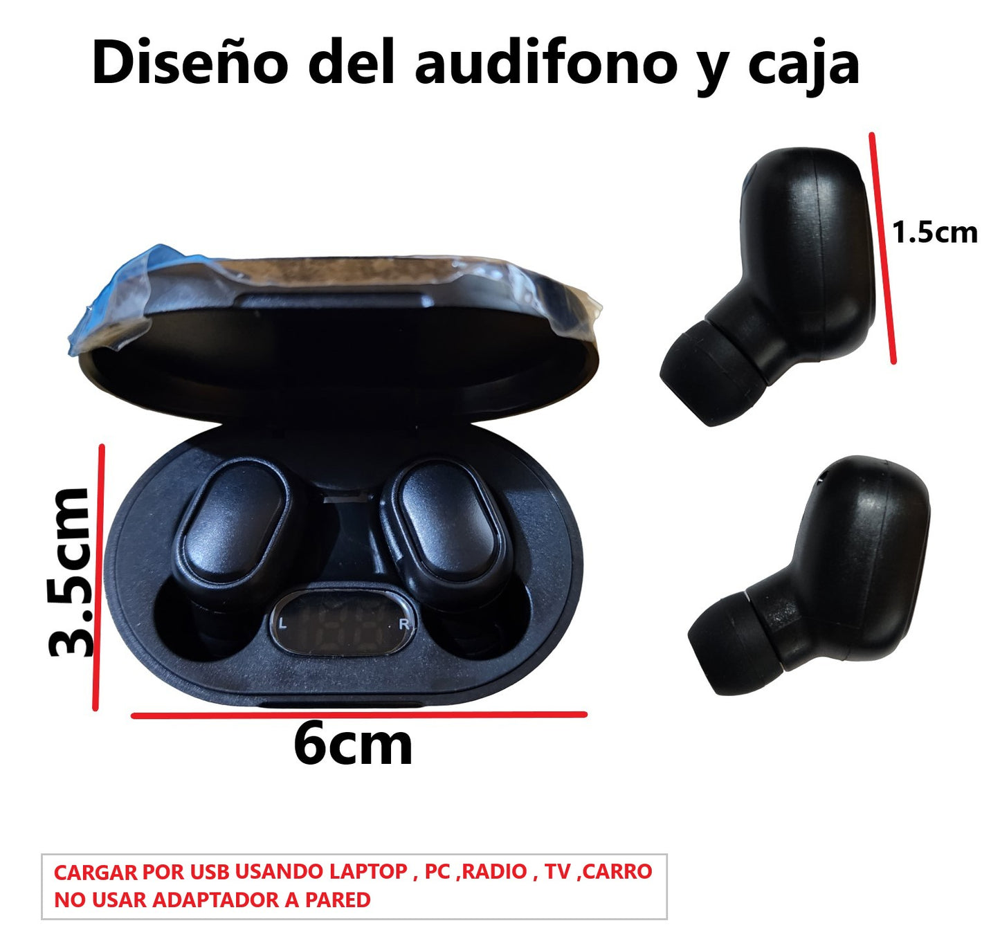 2 Audifonos v53 blueetooh TWS con pantalla LED