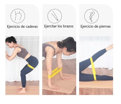 Banda De Resistencia Elástica Set De 5 Ligas Ejercicios