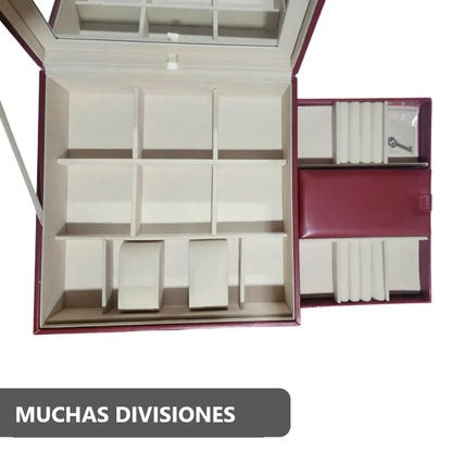 Joyero de 25x25x9 - Cuero sintético
