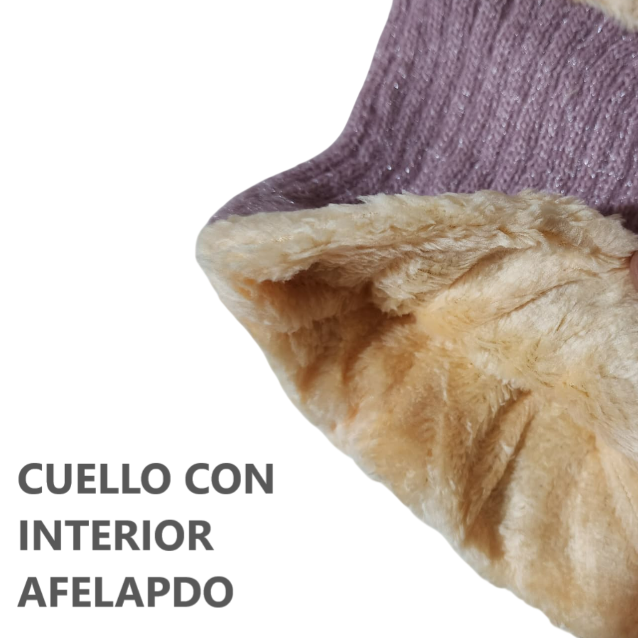 Gorro Chullo con Bufanda de lana y felpa para Invierno