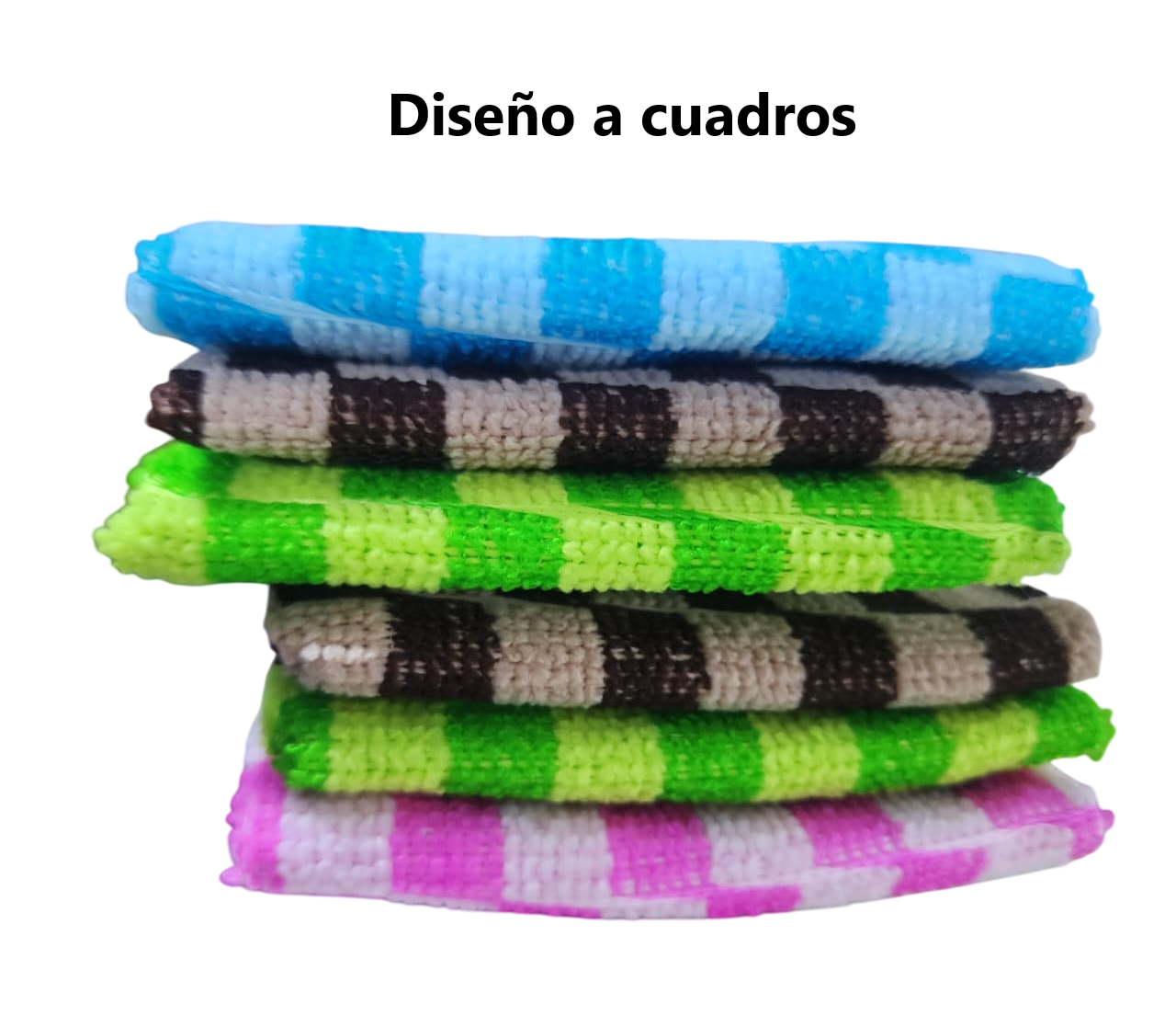 Paños de microfibra 30x30cm cuadros multicolor