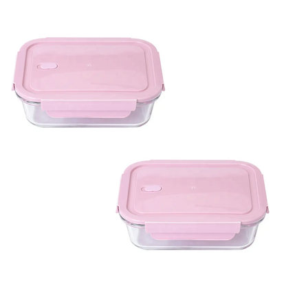 Pack x2 taperes de vidrio 410ml
