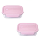Pack x2 taperes de vidrio 410ml