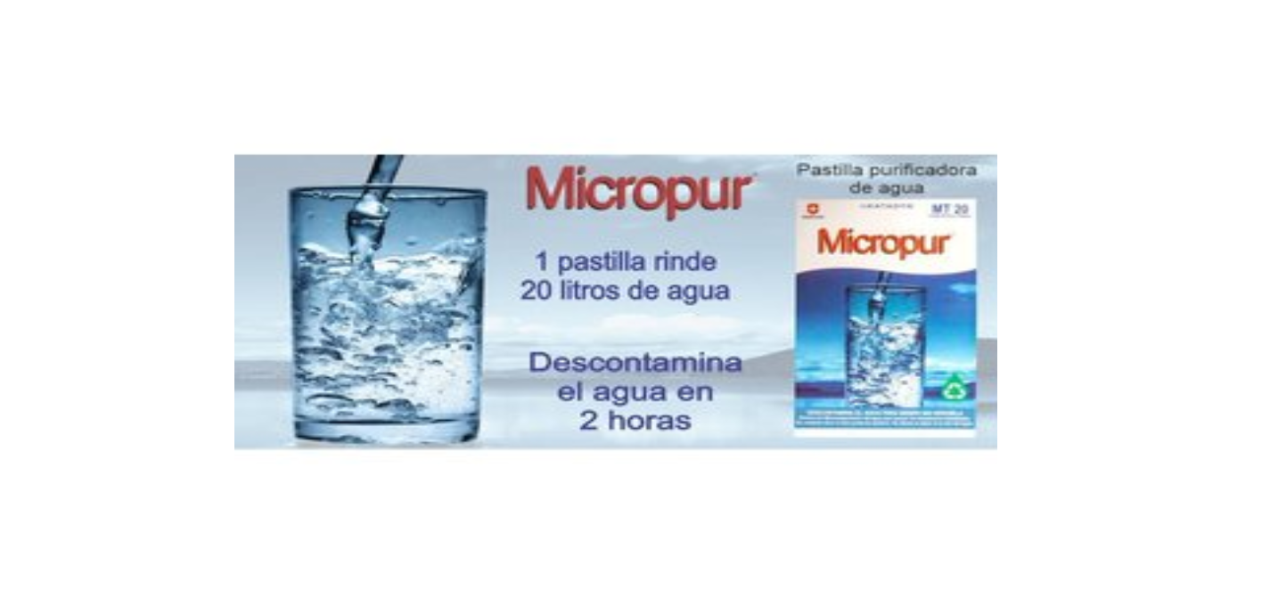 Pastillas purificadoras para 20L de agua MICROPUR
