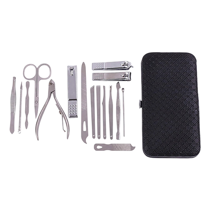 Set de Manicura y Pedicura de acero inoxidable - 16 pzs