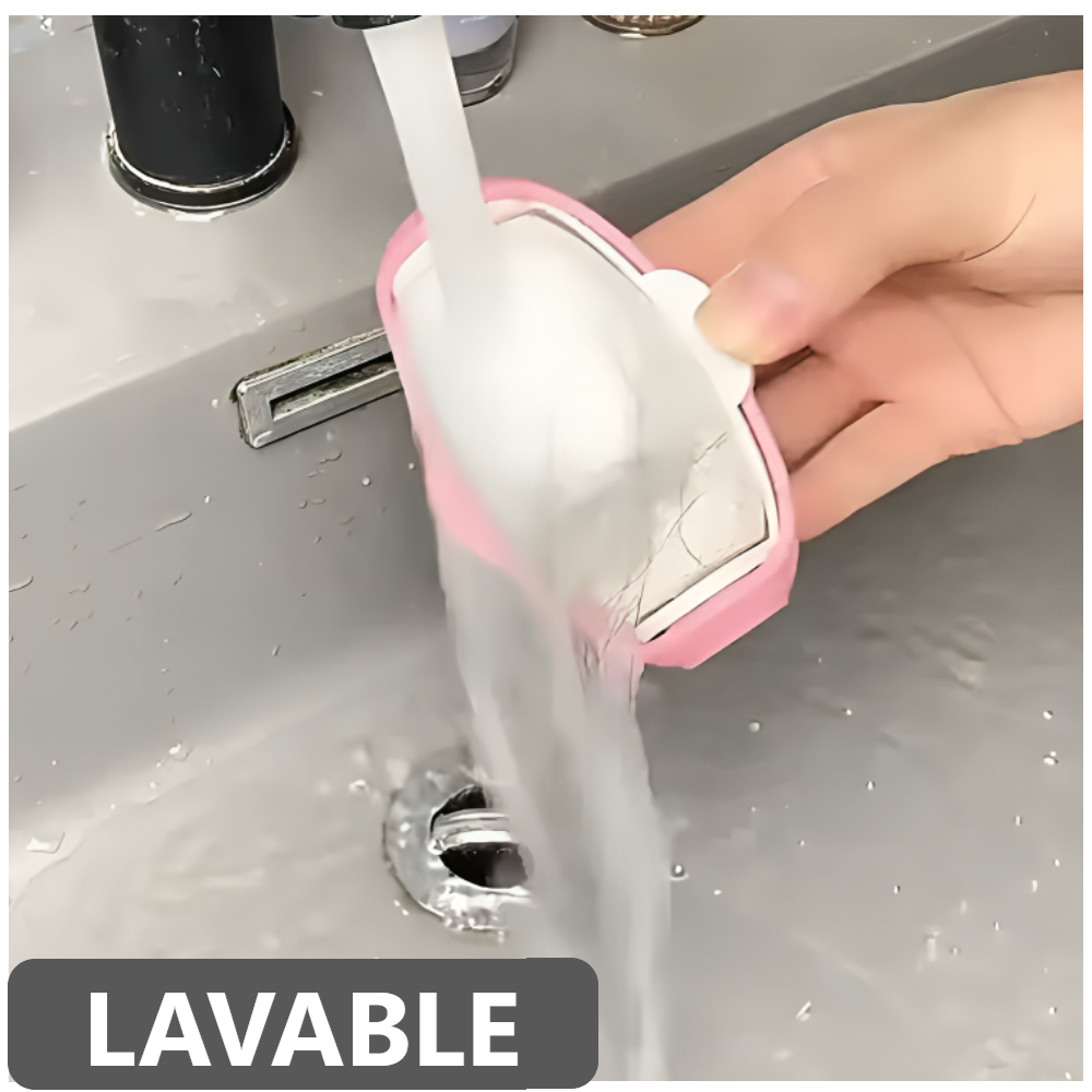 Quita pelusas de pingüino tipo rodillo lavable reutilizable con fuerte adhesivo - Negro