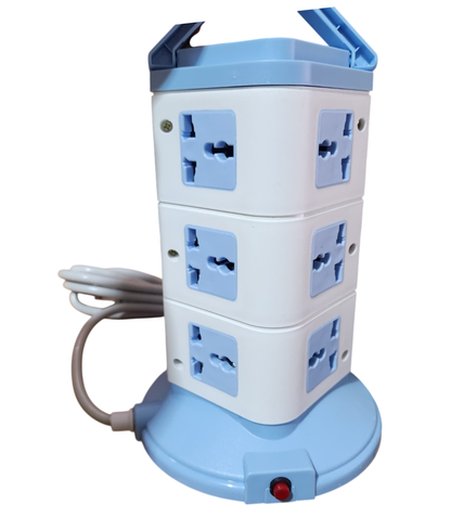 Torre Multifuncional 12 Conexiones extension con 3 Puertos USB