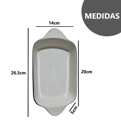 Set x2 platos rectangular  46-10B