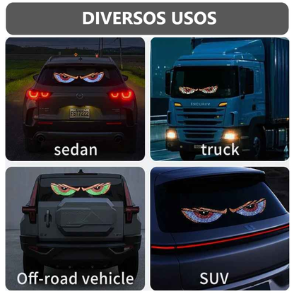 Luces LED universal para parabrisas con ojos para automóviles