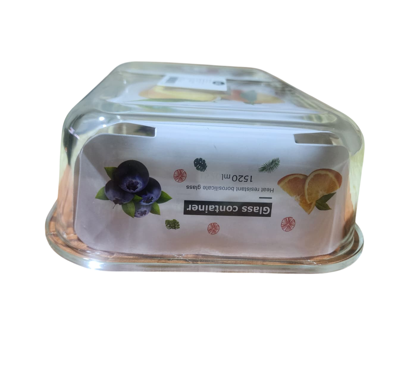 2 taperes de vidrio 1520ml con division