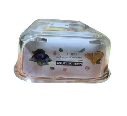 2 taperes de vidrio 1520ml con division