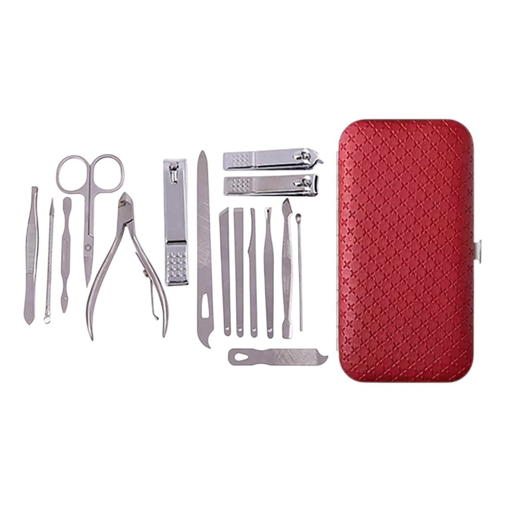 Set de Manicura y Pedicura de acero inoxidable - 16 pzs