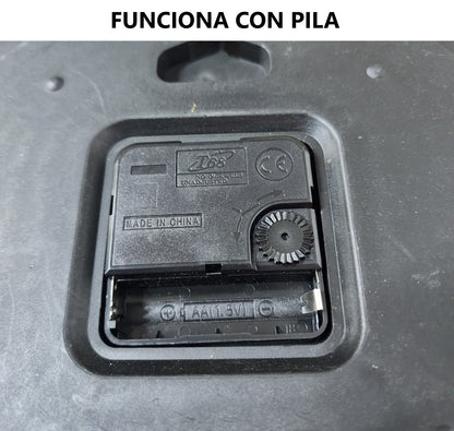 Reloj de pared de 27cm a pila AA - Mariposa