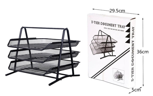 Organizador de Escritorio para Documentos Tipo rejilla - 3 Niveles