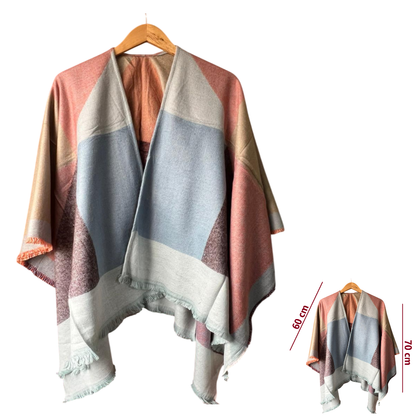 Capa Poncho Pashmina para mujer de invierno Casual / Beige / Talla única