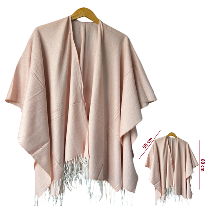 Capa Poncho Pashmina para mujer de invierno Casual / Beige / Talla única