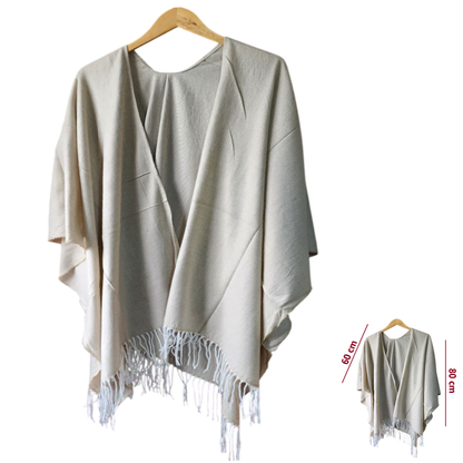 Capa Poncho Pashmina para mujer de invierno Casual / Beige / Talla única
