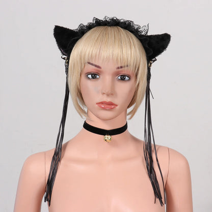 Vincha Modelo Orejas De Gato - Negro