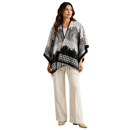 Capa Poncho Pashmina para mujer de invierno Casual / Beige / Talla única
