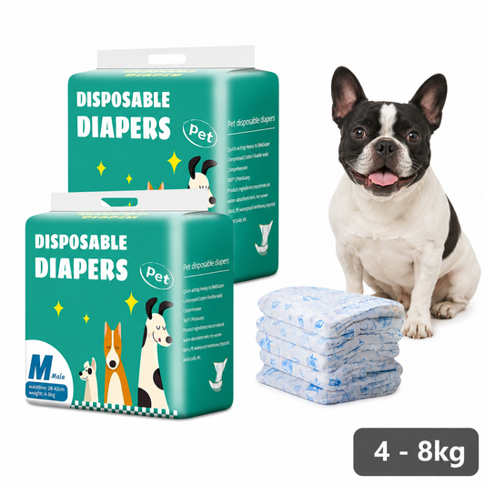 Pack x2 Pañales desechable Absorbente Para Perro Macho 12 unidades - talla M