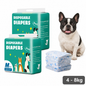 Pack x2 Pañales desechable Absorbente Para Perro Macho 12 unidades - talla M