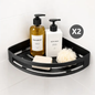 Kit 2 Repisas Esquinero De Acero Inoxidable clasico - Negro