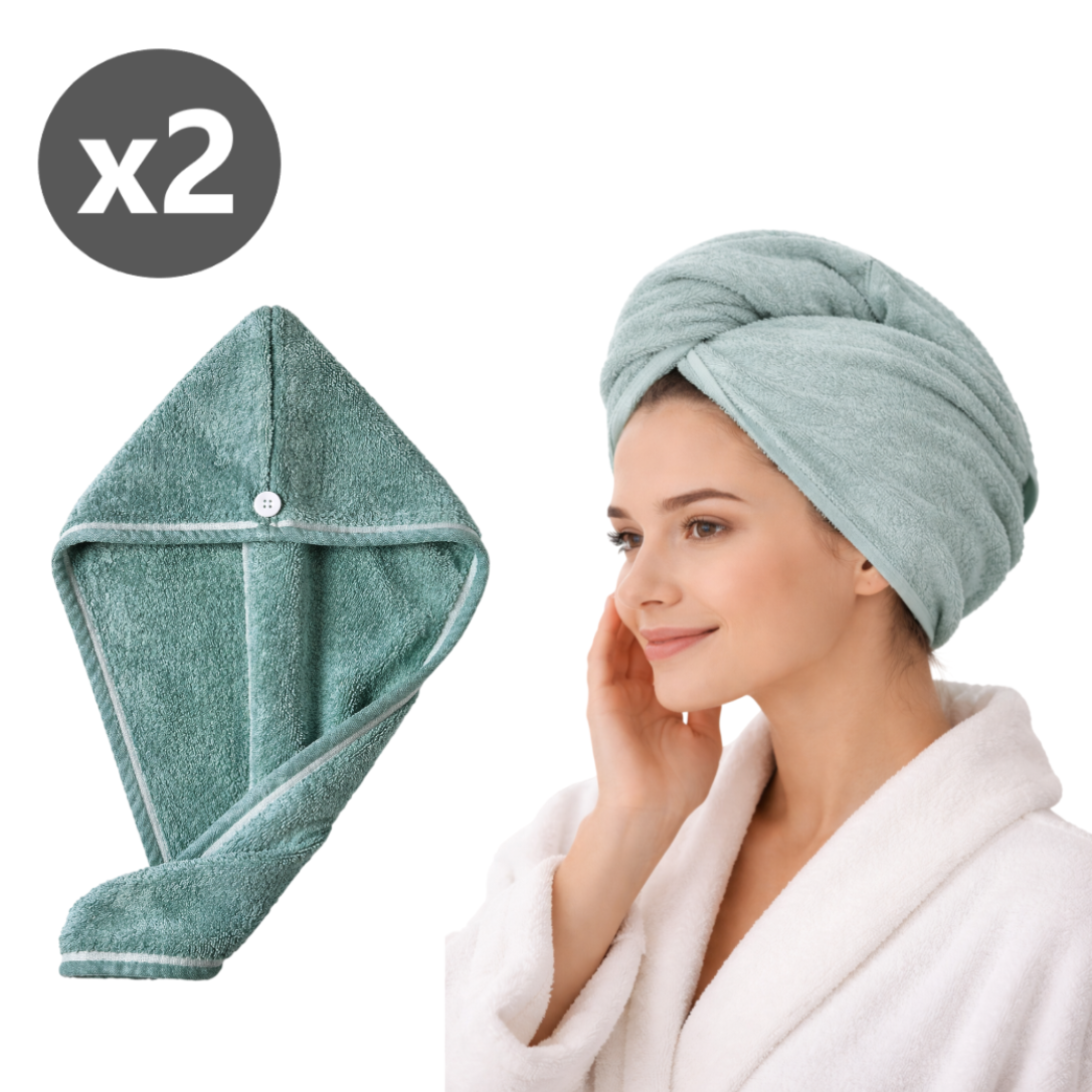 Pack x 2 Toallas microfibra absorbente para cabello
