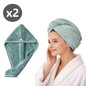 Pack x 2 Toallas microfibra absorbente para cabello