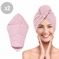 Pack x2 Toallas microfibra absorbente para cabello