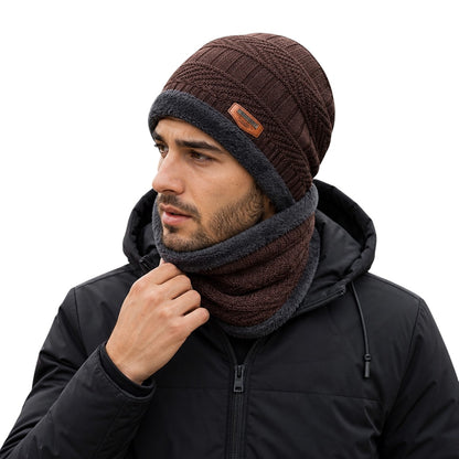 Gorro Chullo con Bufanda de lana y felpa para Invierno Unisex