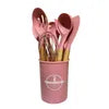 Kit de Utensilios de Cocina 12 Piezas Hecho de Silicona y Mango de Madera
