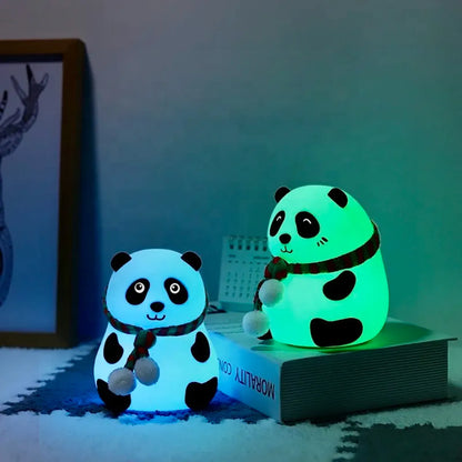 Lámpara de Oso Panda de Silicona Inalámbrica LED Nocturna