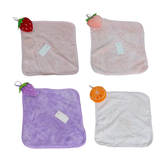 4 toallas de mano de colores y diseños - Colores aleatorios