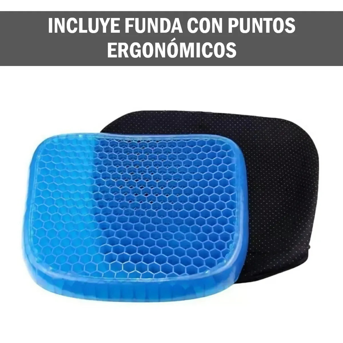Asiento Cojin Gel Ortopédico Transpirable con funda