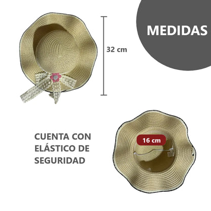Sombrero para el sol de ala ancha para niñas