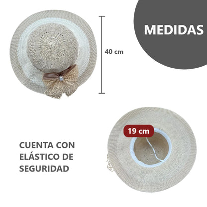 Sombrero con listón elegante