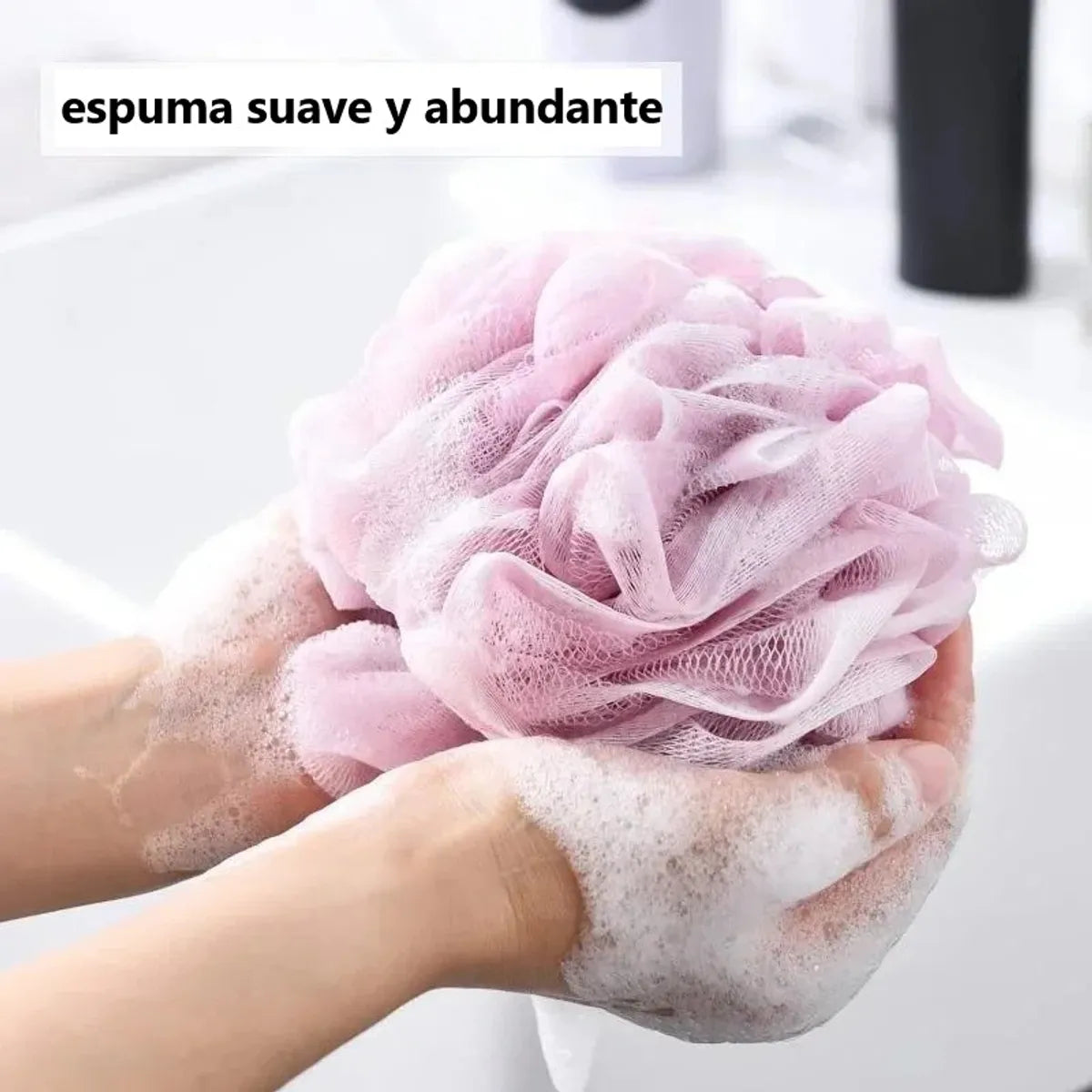 2 ESPONJAs PARA BAÑO GRUESO - COLORES ALEATORIOS
