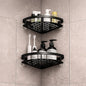 Kit 2 Repisas Esquinero De Aluminio Para Baño - Negro