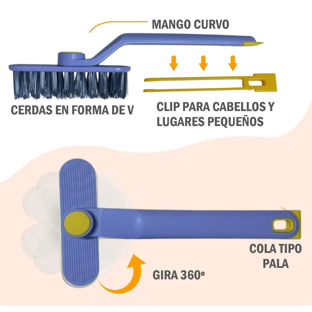 2 Cepillos Limpieza multiuso para Carro Hogar