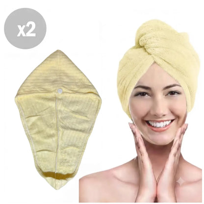 Pack x2 Toallas microfibra absorbente para cabello