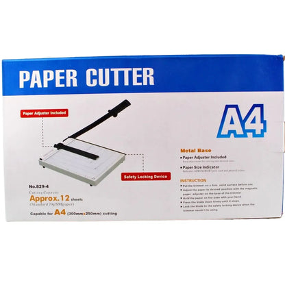 Guillotina Cortador de papel metálica A4 - 12 hojas