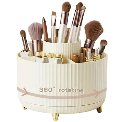 Organizador giratorio para brochas de maquillaje 5 ranuras