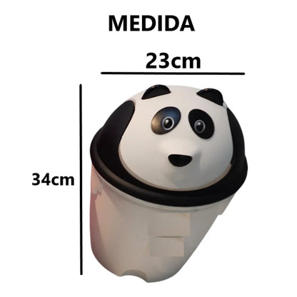 2 TACHOS DE BASURA PAPELERA DE PANDA Y CERDO ROSA