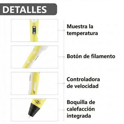 Lápiz lapicero 3D portátil impresión manual