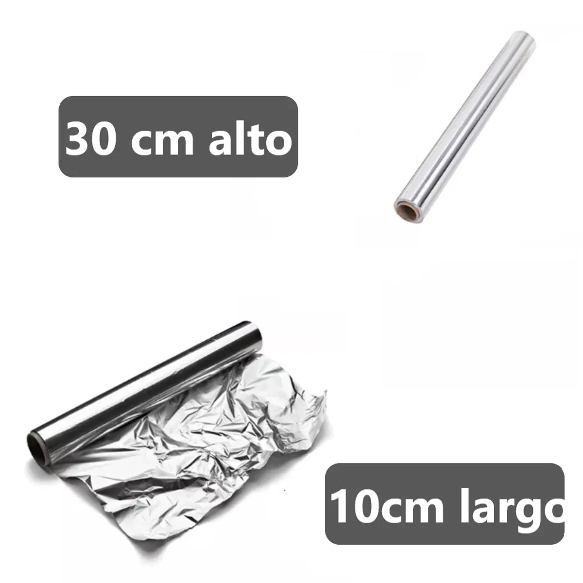 Papel Aluminio de Cocina de 10 metros